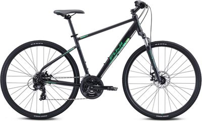 Fuji Traverse 1.7 Urban Bike 2022 - Satin Black - Green - 17, Satin Black - Green